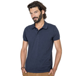 Polo hombre algodón de manga corta, corte entallado