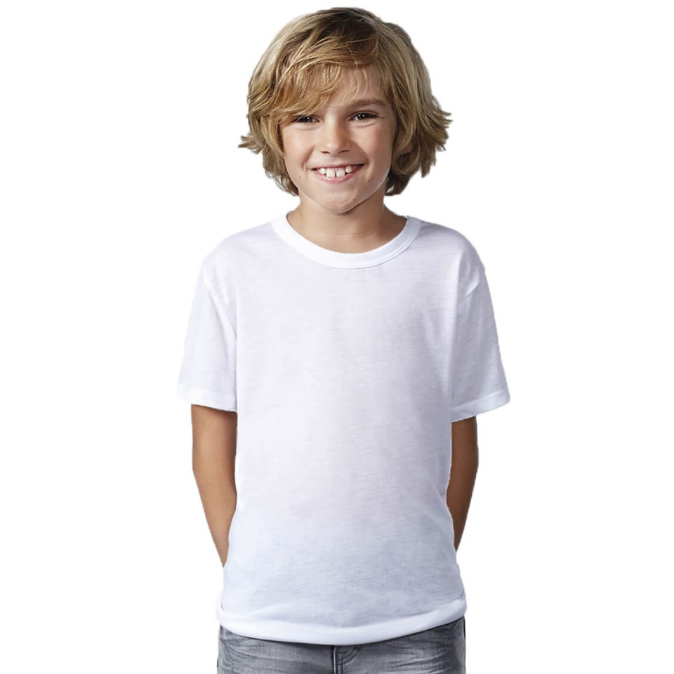 Camiseta tecnica blanca de niño para sublimar