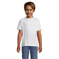 Camiseta de manga corta con cuello redondo y acanalado