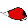 Mascarilla algodón orgánico reversible pequeña rojo y negra homologada con protección +90% personalizada