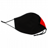 Mascarillas algodón orgánico personalizable passion red y reverso black caviar talla MEDIANA certificadas