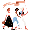 Tote bag para el día de la mujer diseño Grupo De Chicas