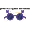Botella térmica para el día de la mujer diseño Gafas Moradas