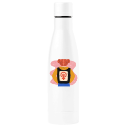 Botella térmica para el día de la mujer diseño Chica Espalda