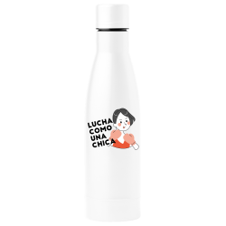 Botella térmica para el día de la mujer diseño Lucha Como Una Chica
