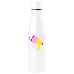 Botella térmica para el día de la mujer diseño Megafono