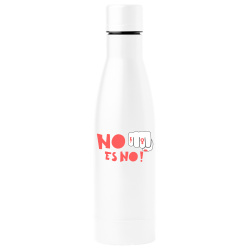 Botella térmica para el día de la mujer diseño No Es No