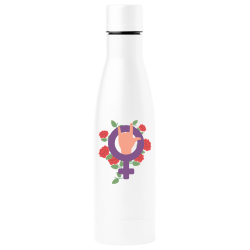 Botella térmica para el día de la mujer diseño Rosas