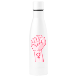 Botella térmica para el día de la mujer diseño Puño Con Símbolo