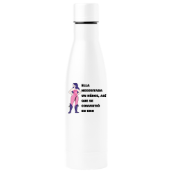 Botella térmica para el día de la mujer diseño Superheroina