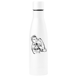 Botella térmica para el día de la mujer diseño We Can Do It