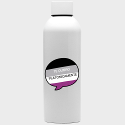 Botella para el orgullo LGBTIQA+ diseño Te Quiero Platonicamente