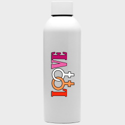 Botella para el orgullo LGBTIQA+ diseño Love G