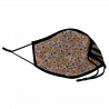 Mascarilla algodón orgánico reversible grande ditsy flower grey y zebra black homologada con protección +90%