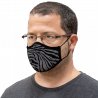 Mascarilla algodón orgánico reversible grande ditsy flower grey y zebra black homologada con protección +90%