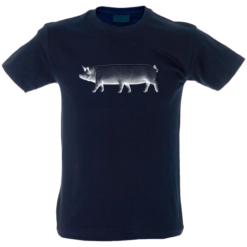 Camiseta hombre cerdo seis patas