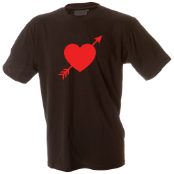 Camiseta hombre corazón flecha