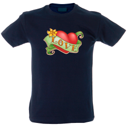 Camiseta hombre corazón love