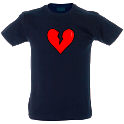 Camiseta hombre corazón roto