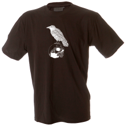 Camiseta hombre cuervo calavera