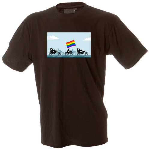 Camiseta hombre desfile motos lgbti