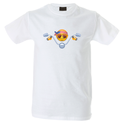 Camiseta hombre emoji motero