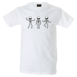 Camiseta hombre esqueletos bailando