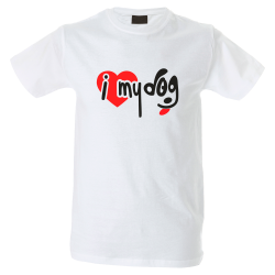 Camiseta hombre i love dog