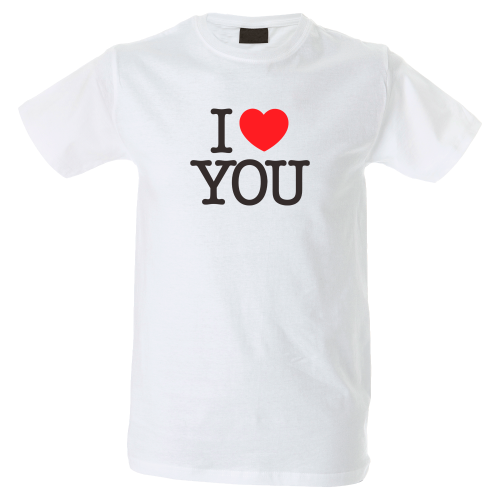 Camiseta hombre i love you