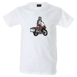 Camiseta hombre moto baúl