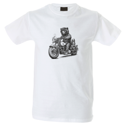 Camiseta hombre moto chopper oso