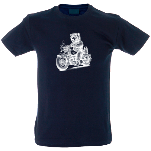 Camiseta hombre moto chopper oso