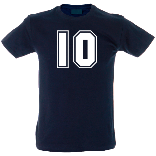 Camiseta hombre número 10