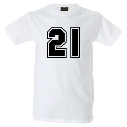 Camiseta hombre número 21