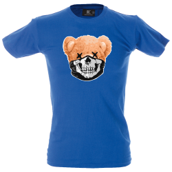 Camiseta hombre oso cubrebocas calavera