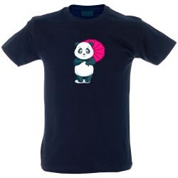 Camiseta hombre panda paraguas