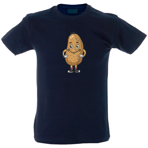 Camiseta hombre patata sonriente