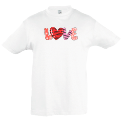 Camiseta infantil love estampado