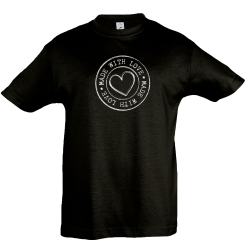 Camiseta infantil made with love