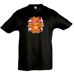 Camiseta infantil oso piruleta corazones