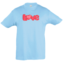 Camiseta infantil palabra love