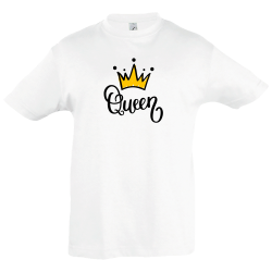 Camiseta infantil corona queen