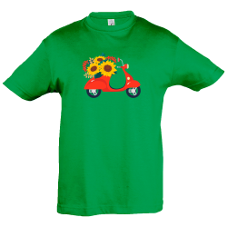 Camiseta infantil vespa flores