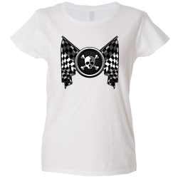 Camiseta mujer bandera calavera