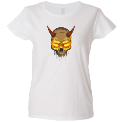 Camiseta mujer calavera demonio