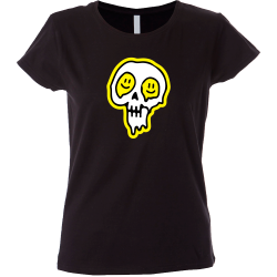 Camiseta mujer calavera derretida