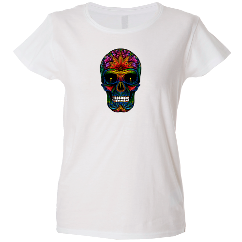 Camiseta mujer calavera mandala
