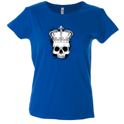 Camiseta mujer calavera rey