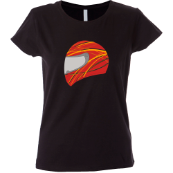 Camiseta  mujer casco rojo