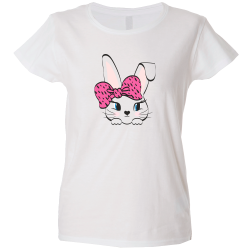 Camiseta mujer conejito lazo